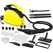 Photo 1 of Steam Cleaner, Multipurpose PowerfulSteamer with 21 Accessories, PortableHandheld Steam Mop with 380Z Tank, NaturalCleaning for Home Use, Floor, Grout, TileCouch, Carpet, Car Yellow