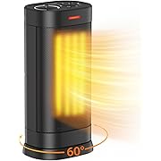 Photo 1 of 1500W Space Heater, Portable Electric Heater with PTC Ceramic Technology Fast Heating with Thermostat, 60°Oscillating, Multiple Safety Protection for Indoor Use Office Garage