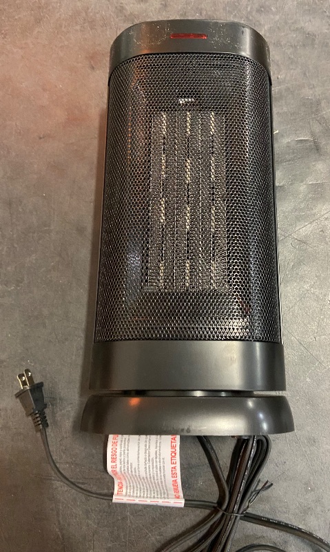 Photo 1 of 1500W Space Heater, Portable Electric Heater with PTC Ceramic Technology Fast Heating with Thermostat, 60°Oscillating, Multiple Safety Protection for Indoor Use Office Garage