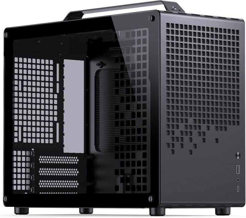 Photo 1 of JONSBO/JONSPLUS Z20 Black Micro-ATX Mini Tower PC Case,with Detachable Carrying Handle, Mini Size, High-Performance Hardware Compatible, Support 240AIO, H160mm Cooler, Black