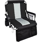 Photo 1 of Stadium Seats for Bleachers with Back Support, Bleacher Seats with Backs and Cushion Wide, Stadium Chairs with Cup Holders, Mesh Bags and Hide Hooks, Basketball Football Bench Seats