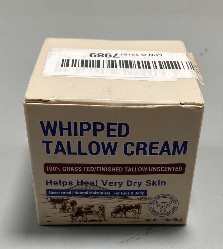 Photo 5 of Beef Tallow, Beef Tallow for Skin, Beef Tallow Face Moisturiser, 100% Grass Fed Beef Tallow for Skin Care - Natural Handmade Lotion Whipped Beef Tallow Cream for Face & Body Sensitive Skin - 1.76 OZ.