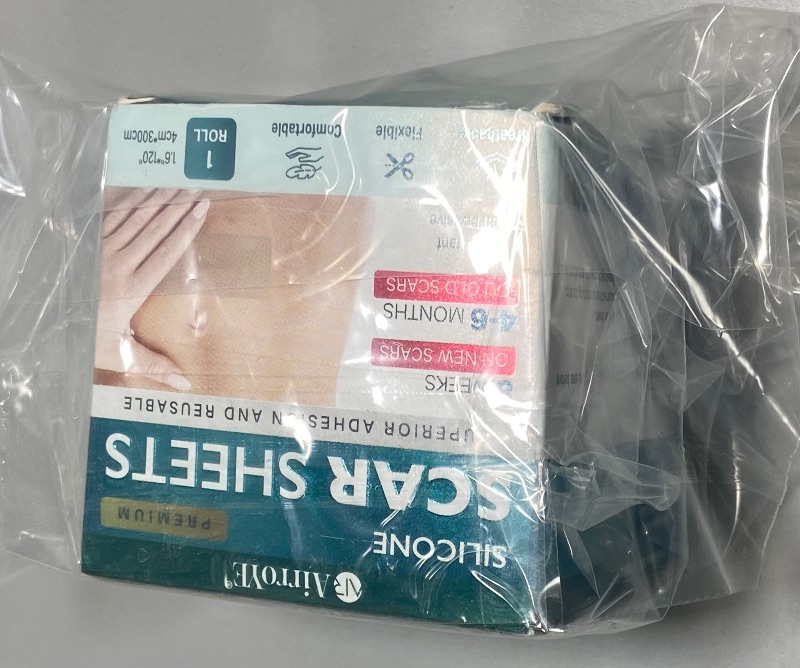 Photo 1 of Silicone Scar Sheets,Silicone Scar Tape(1.6"x 120" Roll-3M), Reusable and Effective Scar Removal Sheets, Silicone Scar Removal Sheets for Surgical Scars,Healing Keloid, C-Section, Tummy Tuck