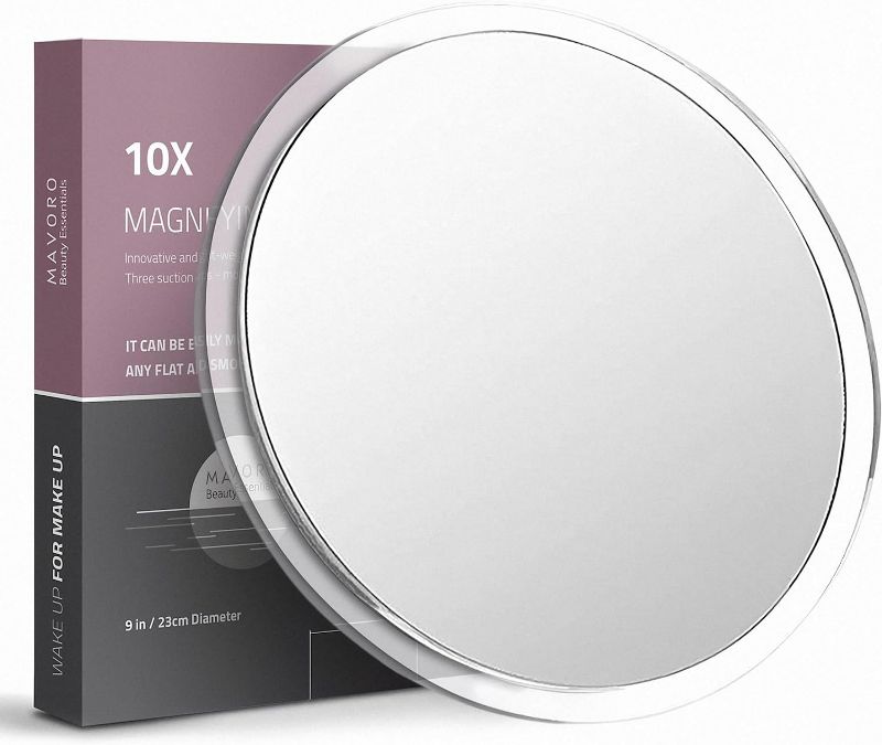 Photo 1 of Magnifying Mirror with 3 Suction Cups 9 Inch (10X Magnification)