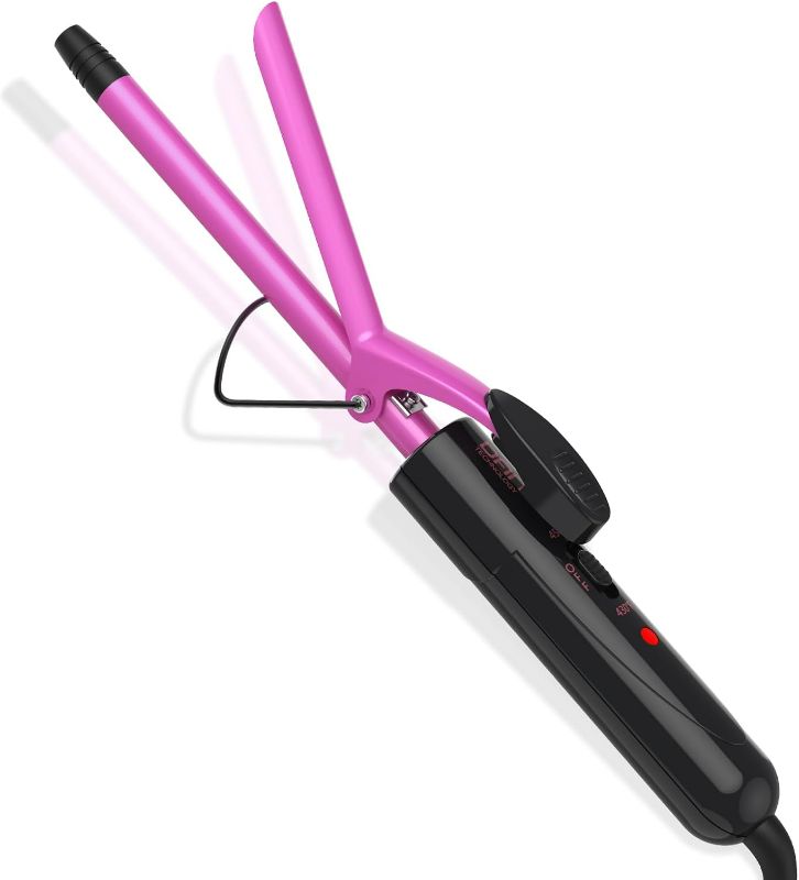 Photo 1 of DAN Technology Small Barrel Curling Iron Wand Ceramic Barrel Curling Iron with Adjustable Temperature High Heat Hair Curling Irons Tiny Curler for Tight Curls Short & Long Hair (1/2 Inch,13MM)