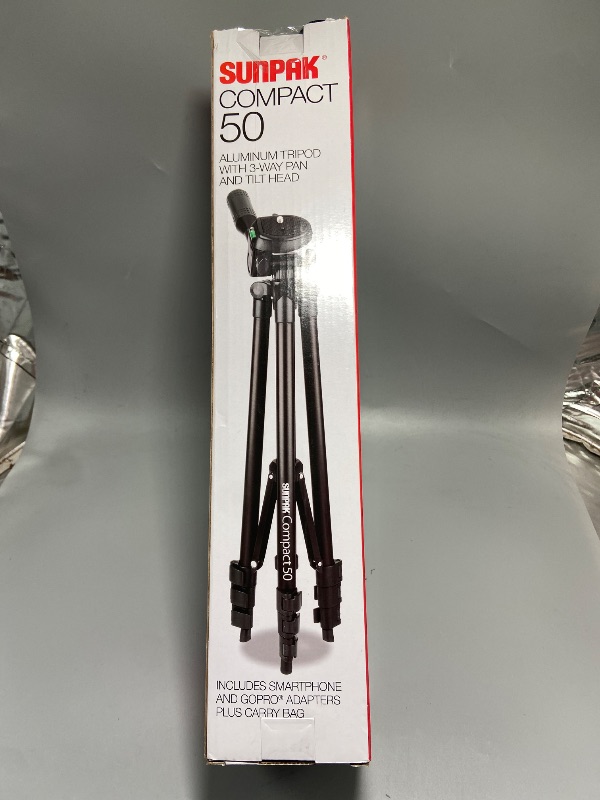 Photo 3 of Sunpak TravelMate 50/B 50" Tripod for Cameras Smartphones and GoPro - Black