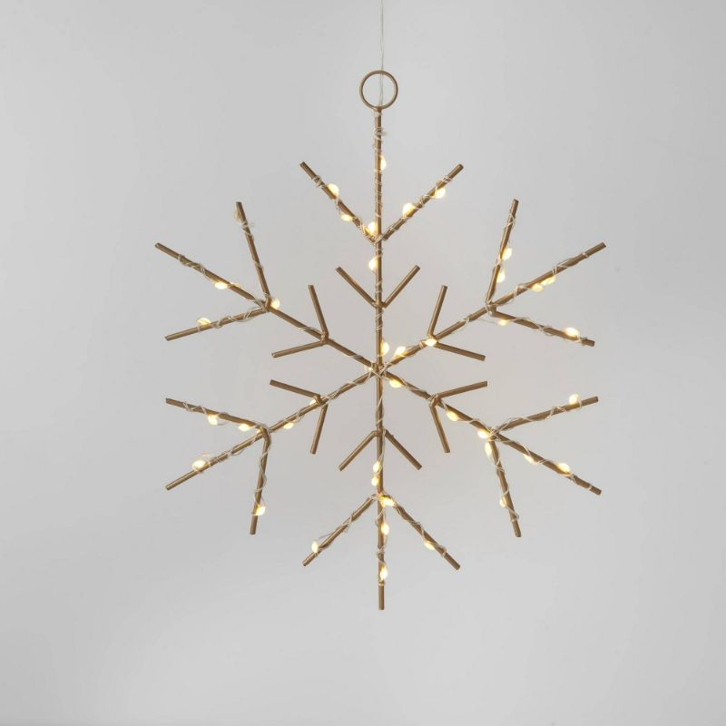 Photo 1 of Christmas LED Gold Snowflake Novelty Sculpture with Warm White Twinkle Lights - Wondershop™