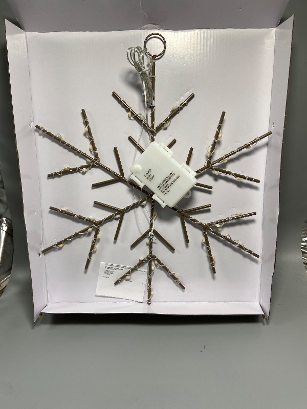 Photo 1 of Christmas LED Gold Snowflake Novelty Sculpture with Warm White Twinkle Lights - Wondershop™