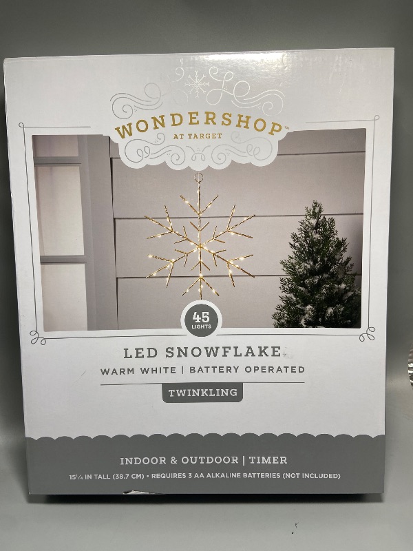 Photo 1 of Christmas LED Gold Snowflake Novelty Sculpture with Warm White Twinkle Lights - Wondershop™