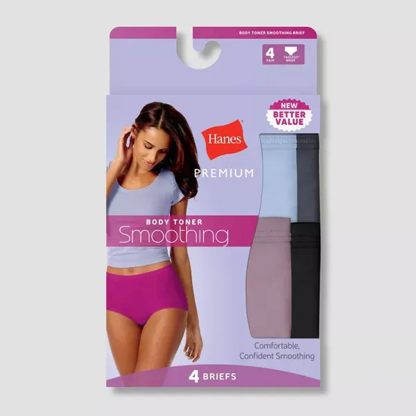 Photo 1 of Hanes Premium Women's 4pk Tummy Control Briefs Underwear - Fashion Pack size s