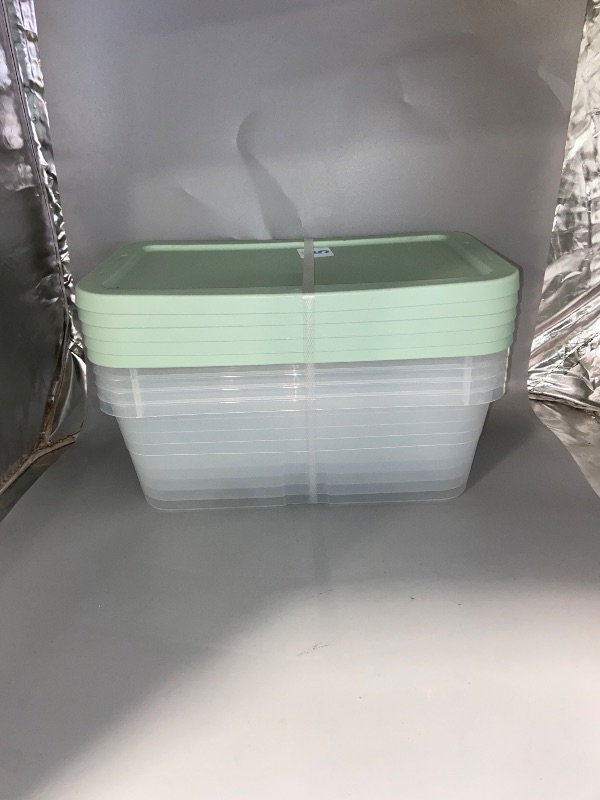 Photo 2 of Baker’s - Sterilite Storage Box Set - Crisp Green, 5 pc