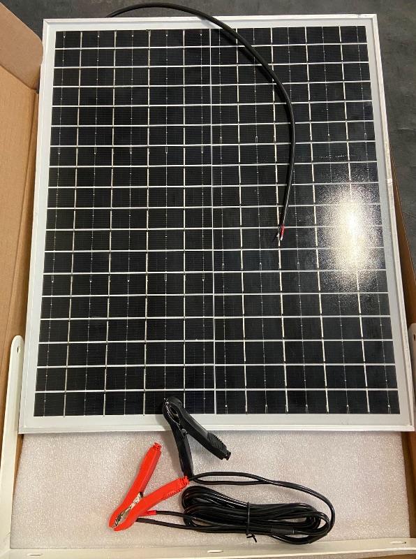 Photo 2 of **Missing Charge Controller**Topsolar 30W 12V/24V Solar Panel Kit, Monocrystalline Solar Battery Trickle Charger Maintainer +10A PWM Charge Controller + Adjustable Mount Bracket for Car, RV, Boat, Motorcycle, Off-Grid System