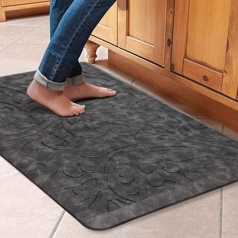 Photo 1 of KMAT Kitchen Mat Cushioned Anti-Fatigue Floor Mat Waterproof Non-Slip Standing Mat Ergonomic Comfort Floor Mat Rug for Home,Office,Sink,Laundry,Desk 30"(L) x 20"(W),Grey