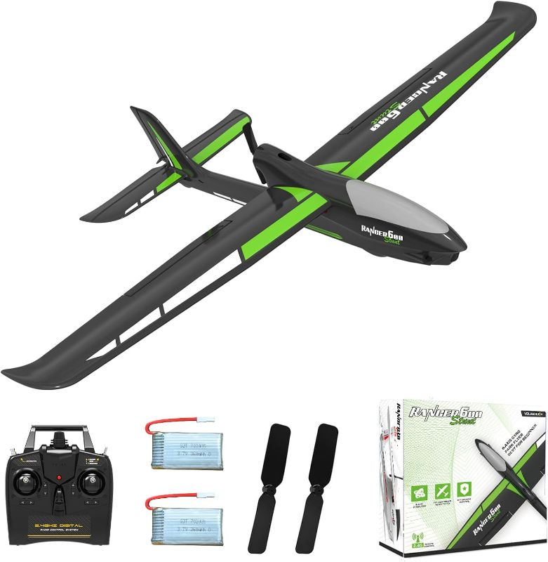 Photo 1 of **Only Plane and Controller** RC Glider Plane Ranger600 Stunt 4 Channel Remote Control Airplane Ready to Fly 2.4Ghz RC Airplane with Xpilot Stabilization System & One Key Aerobatic for Beginners,Adults,Kids