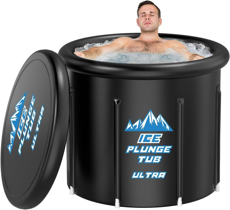 Photo 1 of Cold Plunge Tub - XXL Size 126 Gallons Ice Bath Tub, Multiple Layered Portable Ice Bath Plunge with Cover, Suitable for Indoor Gardens Gyms Arena Cold Water Therapy Training Athletes Recovery