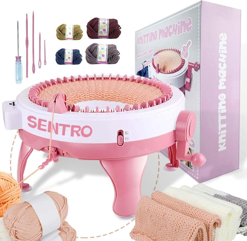 Photo 1 of **Missing Needles and Yarn**SENTRO 48 Needles Knitting Machine with Row Counter, Crochet Knitting Loom Machine for Kids/Adults