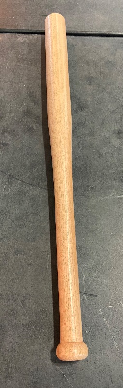 Photo 2 of Genuine Solid Beech Wood Baseball Bat - 27 Inch 23 Oz - Tball Bat, Self Defense, Weight Training, and Pickup Games - Classic and Timeless Design 