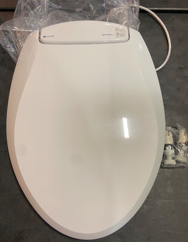 Photo 2 of Brondell L60-RB LumaWarm Heated Toilet Seat with Night Light, Three Temperature Settings, Gentle Close Lid, Easy Installation, Built-in Controls, Round, Biscuit