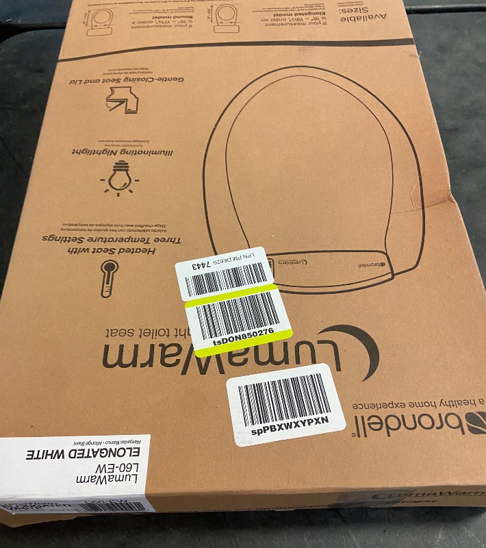 Photo 3 of Brondell L60-RB LumaWarm Heated Toilet Seat with Night Light, Three Temperature Settings, Gentle Close Lid, Easy Installation, Built-in Controls, Round, Biscuit