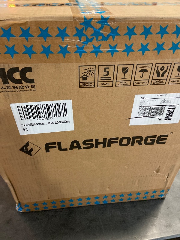 Photo 1 of FLASHFORGE Adventurer 5M 3D Printer with Fully Auto Leveling, Max 600mm/s High Speed Printing, 280°C Direct Extruder with 3S Detachable Nozzle, Core XY All Metal Structure, Print Size 220x220x220mm
