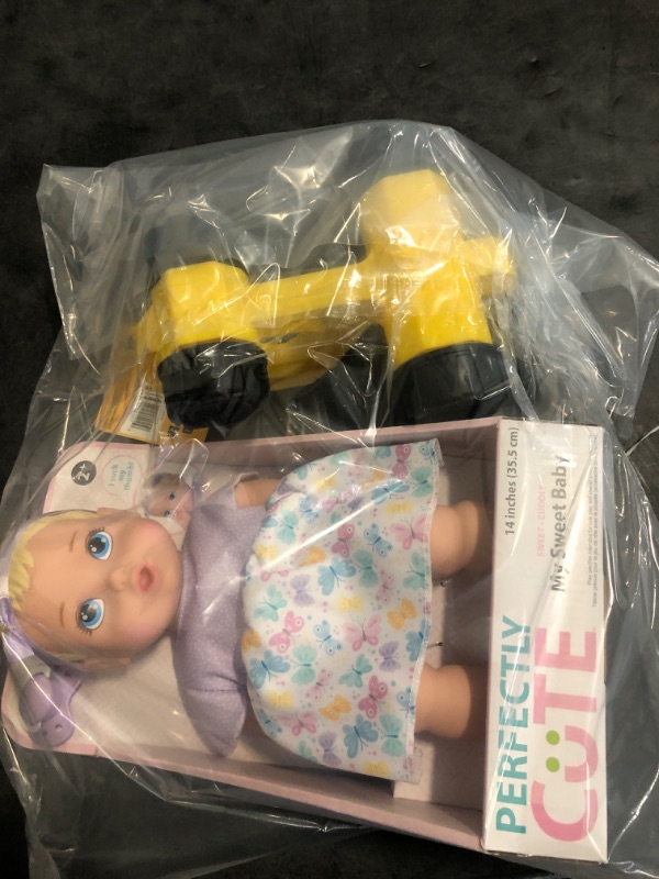 Photo 3 of 2 Baby Toy Items- 1 Baby Doll and 1 Sand Dumper