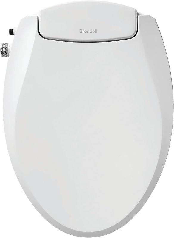 Photo 1 of Brondell Bidet Toilet Seat Non-Electric Swash Ecoseat, Fits Elongated Toilets, White - Dual Nozzle System, Ambient Water Temperature - Bidet with Easy Installation
