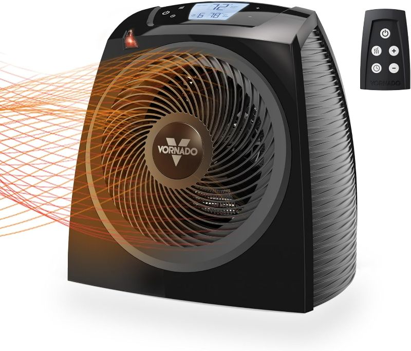 Photo 1 of Vornado TAVH10 Space Heater with Remote for Home, Fan Only Option, Digital Display with Adjustable Thermostat, Advanced Safety Features, Timer, Auto Climate Control