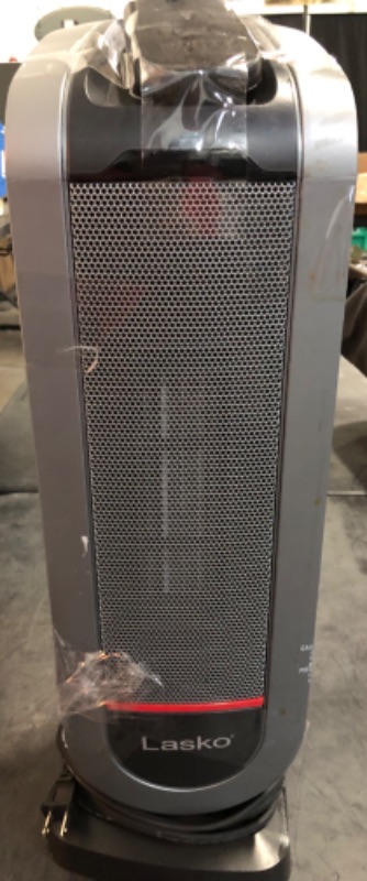 Photo 1 of Lasko 1500W Oscillating Ceramic Tower Space Heater With Timer and Remote, Black