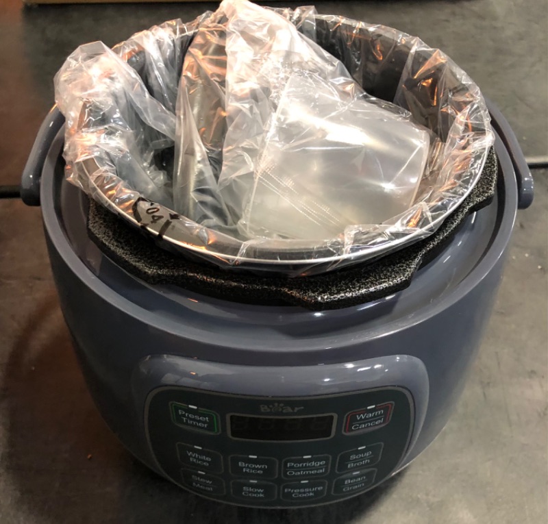 Bear Rice Cooker 3 Cups (Uncooked), Fast Electric Pressure Cooker ...