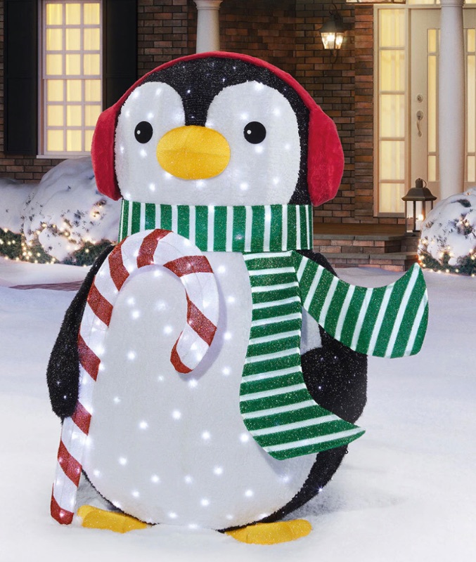 Photo 1 of **Missing Earmuffs**  60 Inch Penguin with LED Lights Christmas Outside/Inside Decor