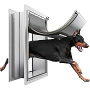 Photo 1 of XL Pet Door for Wall Dog Door, 3-Flap XLarge Doggie Door for Exterior Wall, All-Metal Frame and Telescoping Tunnel,Pets Up to 220 Lb (Extra Large Size)