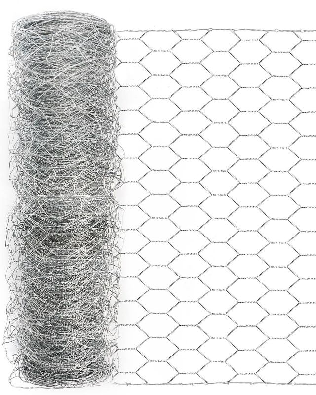 Photo 1 of Garden Poultry Chicken Wire Netting - 24 '' × 150 ' Garden Fence Animal Barrier, Chicken Wire for Crafts, 1 inch Mesh Poultry Netting Fence, Pet/Rabbit/Chicken Wire Fencing