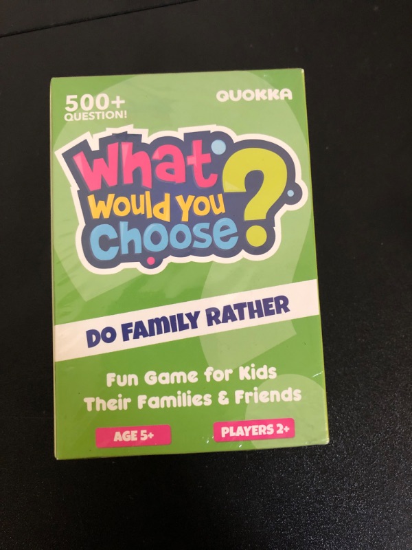 Photo 2 of QUOKKA Board Games for Kids 8-12 Year Olds - Family Card Game for Kids Ages 6-8 - What Would You Choose | Do Family Rather? | Pick Your Answer | Get to Know Your Family