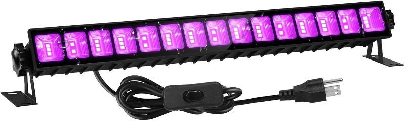 Photo 1 of Upgraded 36W LED Black Light Bar, Premium Flood Light with Plug+Switch+5ft Cord, Light Up 21x21ft Area, for Halloween Glow Fluorescent Party Bedroom Game Room Body Paint Stage Lighting