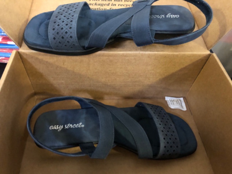 Photo 2 of Easy Street Women's Ursina Sandal, Navy, 10 X-Wide