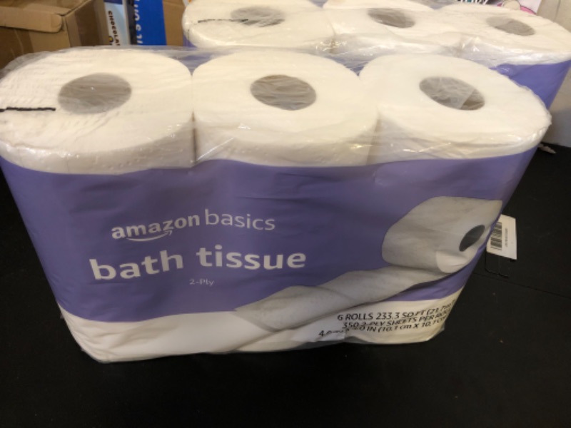 Photo 1 of 12pcs Amazon Basics 2-Ply Toilet Paper,12 Rolls 