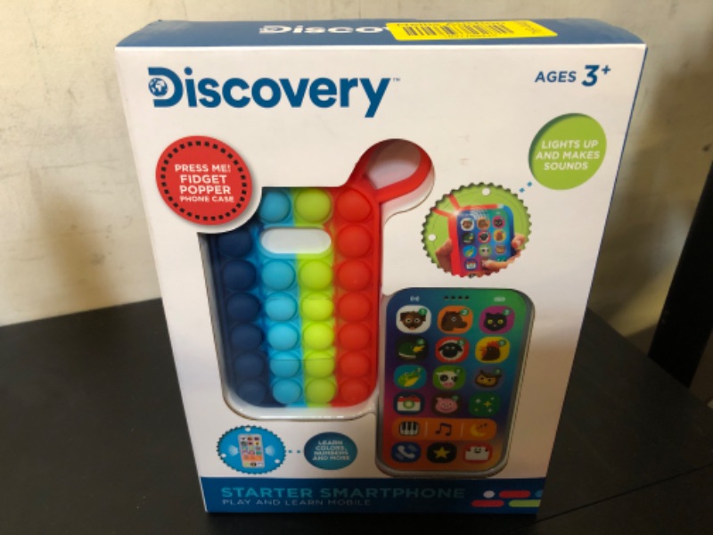 Photo 2 of Discovery Kids Play and Learn Mobile Starter Smartphone, Educational Learning Toy With Sensory Fidget Popper Case