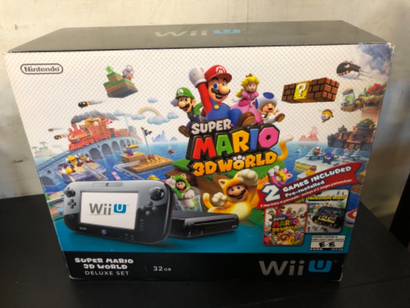 Photo 3 of Nintendo Wii U Deluxe Set: Super Mario 3D World and Nintendo Land Bundle - Black 32 GB (Renewed)