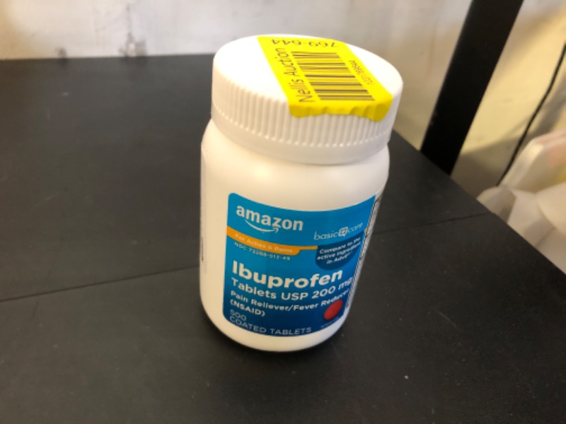 Photo 2 of EXPD ATE 04/2026---Amazon Basic Care Ibuprofen Tablets 200 mg, Pain Reliever/Fever Reducer, Body Aches, Headache, Arthritis Pain Relief and More, 500 Count (Pack of 1)