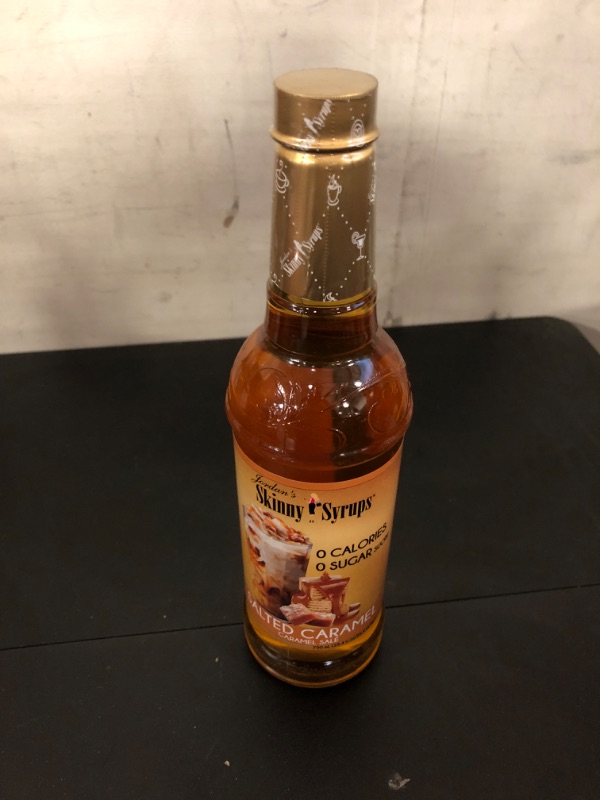 Photo 2 of exp date 11/2024-----Jordan's Skinny Syrups Salted Caramel, Sugar Free Flavoring Syrup, 25.4 Ounce Bottle