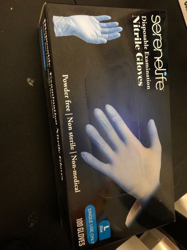 Photo 1 of 100pcs--Size Large Size Nitrile Disposable Latex and Powder Free Gloves  
