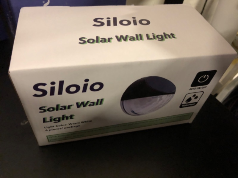 Photo 2 of Siloio Solar Fence Lights Outdoor Deck Lights Solar Wall Lights Outdoor Waterproof Led Solar Stairway Lights Outdoor Yard Lights Solar Powered (Warm White)