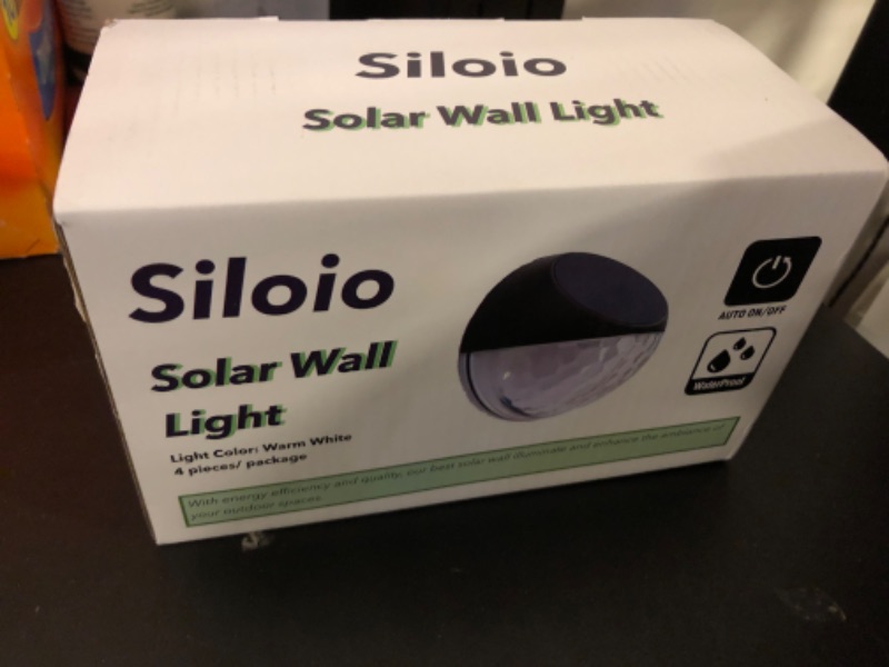 Photo 2 of Siloio Solar Fence Lights Outdoor Deck Lights Solar Wall Lights Outdoor Waterproof Led Solar Stairway Lights Outdoor Yard Lights Solar Powered (Warm White)