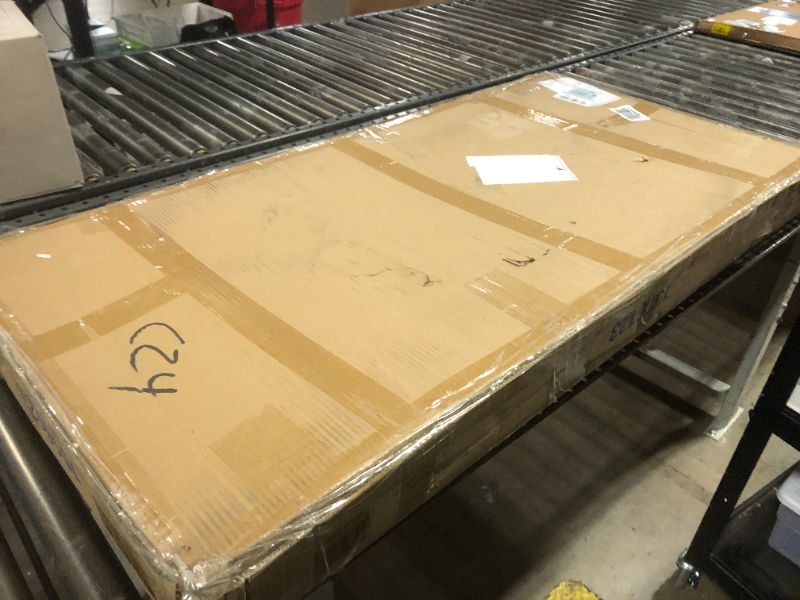 Photo 1 of Yicensen 24 Inch High Full Bed Frame with Rounded Corner Legs, Heavy Duty Full Size Metal Platform Bed Frame No Box Spring Needed, Easy Assembly, Noise Free, Black