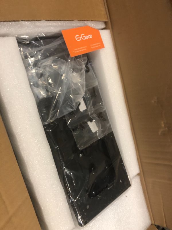 Photo 1 of ErGear Keyboard Tray Under Desk, Sliding Keyboard & Mouse Tray with Adjustable Height, Swivel & Tilt, Ergonomic Keyboard Holder for Home Office, Gaming, 24.99” W x 9.84” D, Black, EGKB05