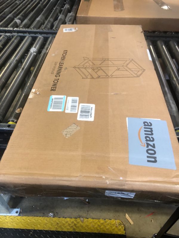 Photo 1 of SWINSKUAD Kids Kitchen Step Stool, Step Stool for Toddlers, Adjustable Height Toddler Standing Tower, Anti-Slip Protection with guardrail, The Anti-Tipping Structure is More Stable (White)