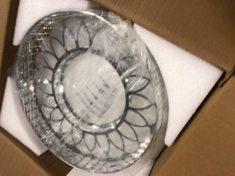 Photo 1 of SAMPHON 42" Retractable Ceiling Fans with Lights, Crystal Chandelier Ceiling Fan with Remote & APP Control, Modern Dimmable LED Fandelier for Living Room, Dinning Room, Bedroom