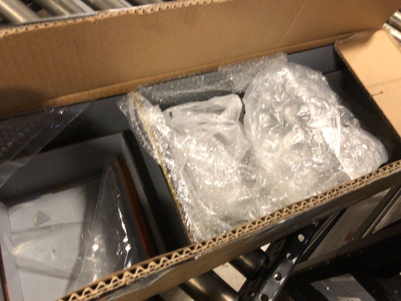 Photo 1 of Suzile 9 Pcs Acrylic Buffet Risers Display Box Cube Display Riser 5 Sided Food Riser Table Stand for Display with Hollow Bottoms for Party, 8 x 8 x 6 Inch, 7 x 7 x 4 Inch, 6 x 6 x 2 Inch (Gold)