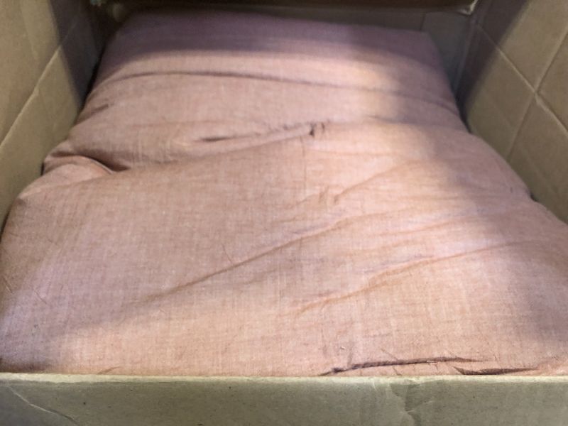 Photo 2 of Bedsure Comforter Set King Size Pink Clay - Cotton Fabric with Microfiber Inner Fill, King Comforter Set for All Seasons, 3 Pieces, 1 Comforter (104"x90") and 2 Pillow Cases (20"x36")