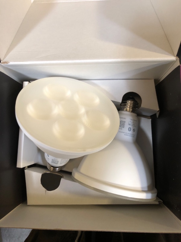 Photo 1 of Philips Hue Smart 100W PAR38 LED Bulb - White and Color Ambiance Color-Changing Light - 2 Pack - 1300LM - E26 - Outdoor - Control with Hue App - Works with Alexa, Google Assistant and Apple Homekit